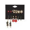 Gifts Female ELK Bell Stud Earrings for Women Fashion Jewelry Christmas Earring Set Dangle Earrings