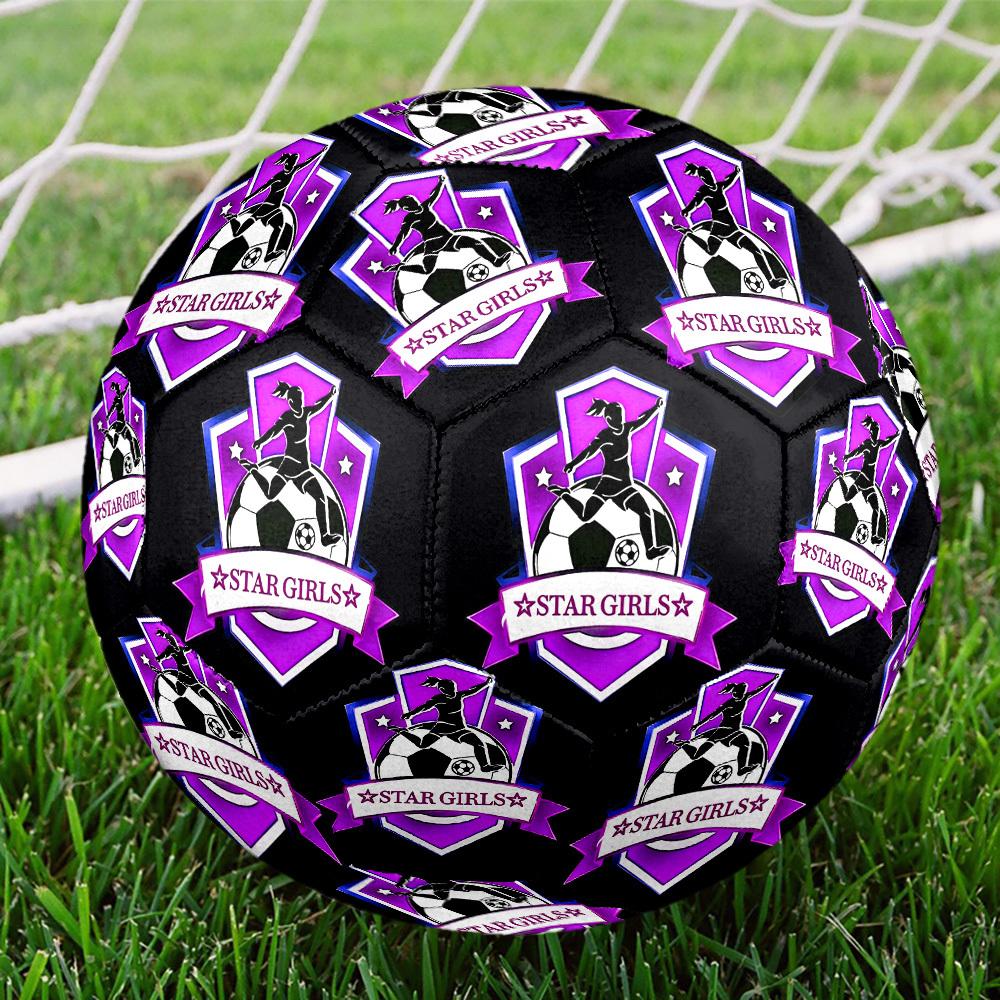 1pc Star Girls Soccer Size 5 Soccer Ball Professional Match Training Football Indoor &Outdoor Sports Ball Lightweight Durable c6564