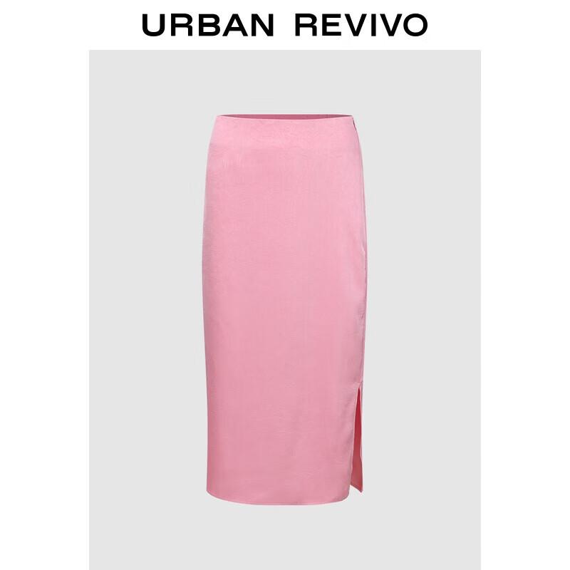 UR Women s Urban Charm Textured Side Slit Skirt UWV540038 XXS