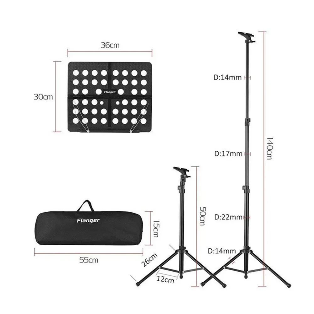 Flanger Fl-05r Foldable Sheet Music Score Tripod Stand Lightweight Music Stand  Retractable Metal Music Stand For Guitar Violin