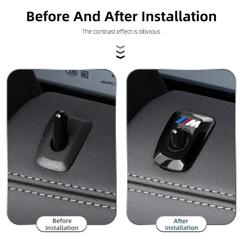 -4PCS Car Door Lock Latch Metal Auto Door Lock P Cover Front Rear Door Lock Knob Stickers Accessories For BMW X5 G05 -202