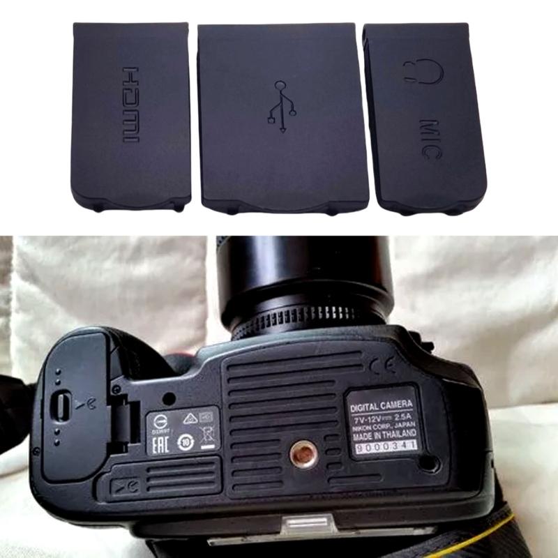 Protective Dust Caps Dirtptoof Cover Replacement for D810 DSLR Camera Precision Fit Rubber Dust Cover Set