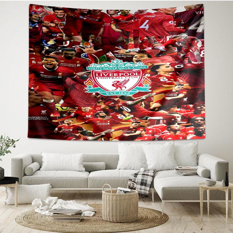 Liverpool F.C Print Tapestry - Portable Wall Decor Cloth, for Home, Dorm, Travel, Bedroom, Living Room - Ideal Birthday Housewarming Gift