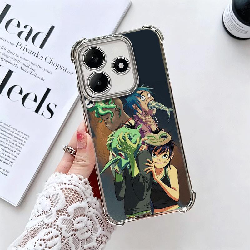 

Мягкий аниме чехол G-Gorillaz для Xiaomi Redmi Note 14 15 Pro Plus 13 12 11S 11T 5G 10 9S 9 Покрытие Защита от падения Fundas Redmi Note 9