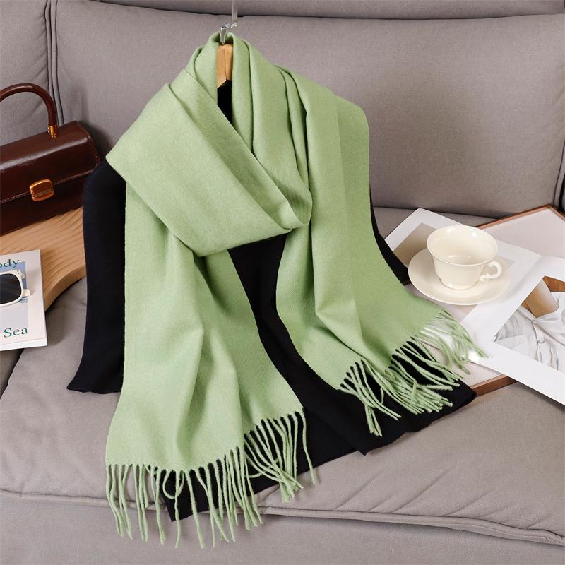 69 Colors Winter Scarf for Women Warm Cashmere Scarves Hijab Solid Lady Long Shawl Wrap Female Pashmina Bandana Poncho Stoles