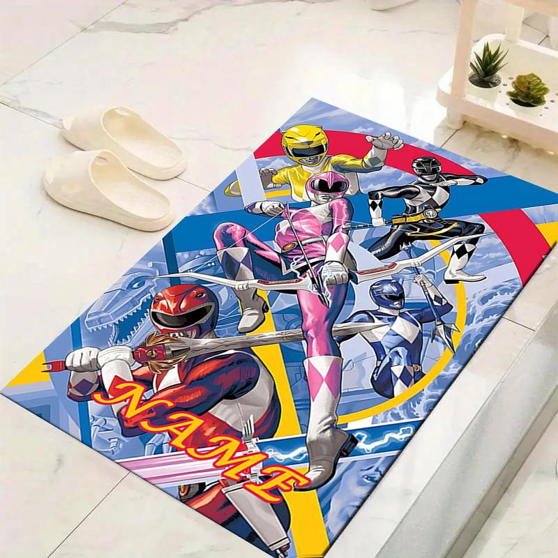 Custom 1Pc Power Rangers Artwork Rug Office Carpet Indoor Outdoor Entrance Doormat Nonslip Soft And Comfortable Living Room D2915214