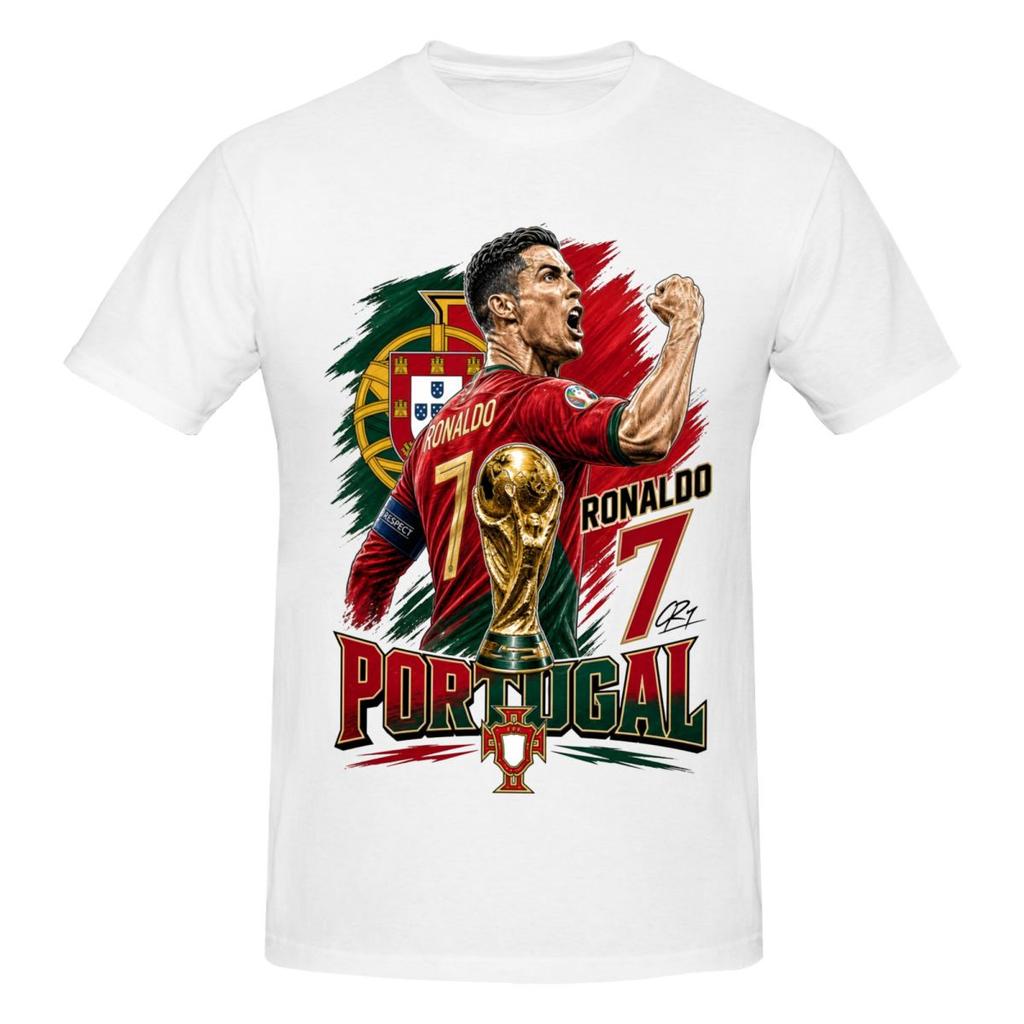 Portugal Soccer Jersey Cr7 T Shirts Graphic Y2k Gifts Oneck Unisex Wounisex Tshirt Clothes