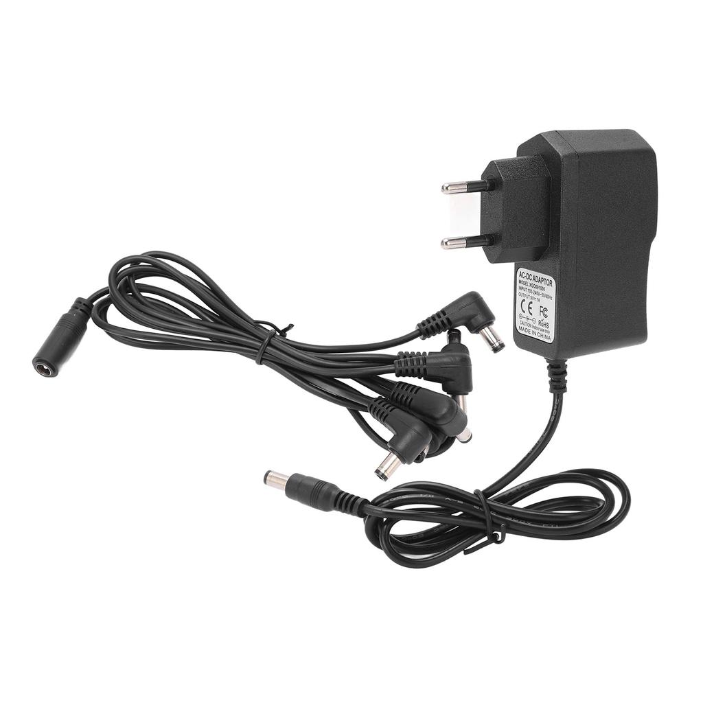 Guitar Effect Pedal Power Supply Adapter 6 Way Daisy Chain Cable