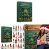 Calendar Advent de Crăciun Sticlă de Tequila Cu Decorațiuni Plate Acrilice Pentru Schimb de Cadouri de Sărbători