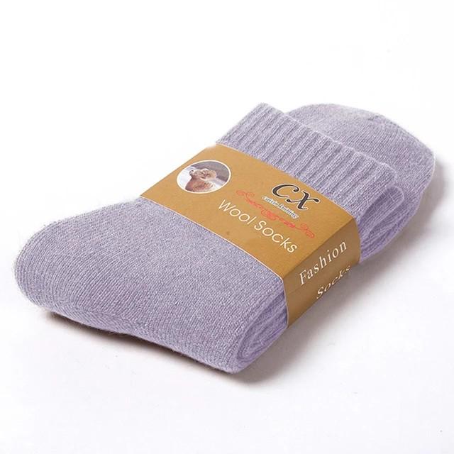 1 Pairs Winter Warm Women Socks Merino Wool Men Super Thicker Solid Against Cold Thermal Plush Thick Snow Terry Socks