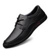 Men's Spring Lace-up Business Leather Shoes - Top Layer Cowhide, Trendy, Casual, Breathable Driving Shoes