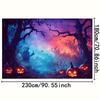 Halloween Themed Background Fabric - Horror Decoration  Suitable for Parties  Outdoor Celebrations  and Holiday Scenes
