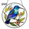 Indoor Outdoor Hanging Ornament Colorful Hummingbird Wall Decoration, Stained Acrylic Suncatcher for Window Nature Inspired Home Decor Decor,