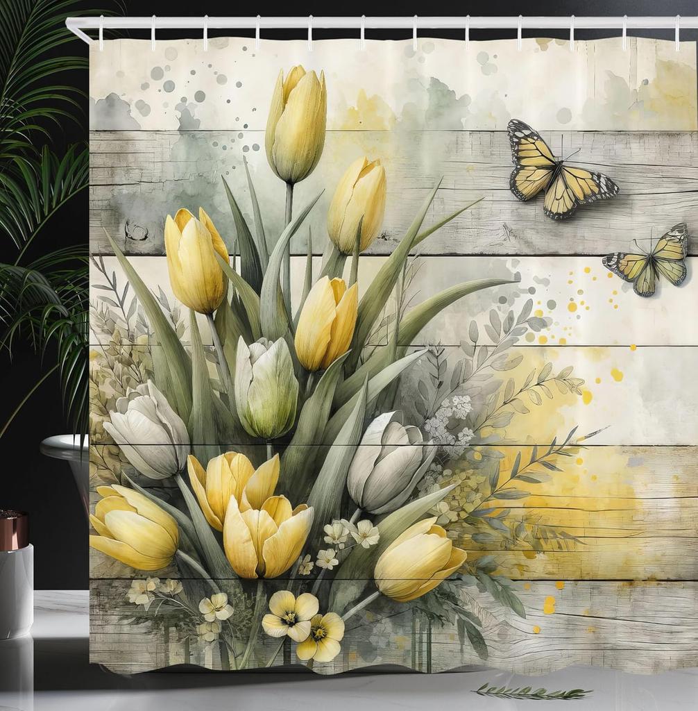 Sage Green Shower Curtain, Hexagon Honeycomb Pattern with Abstract Trippy Ornaments Jade Tones, Cloth Fabric Bathroom Decor Set