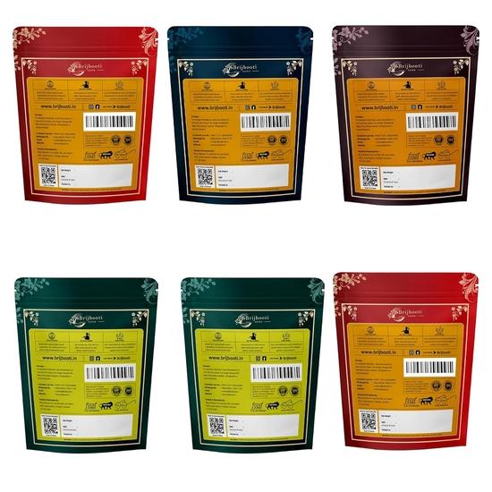 Birju Mahavir Reetha, Amla, Shikakai, Bhringraj, jatamansi, brahmi 100 gram each, Natural, COMBO 1 (BMKB-104)