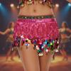 Creative Belly Dance Hip Scarf Glitter Sequins Hip Scarf Skirt Sequin Waist Chain Skirts  Women