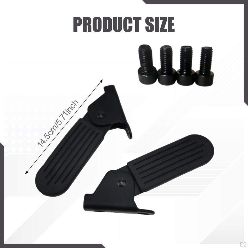 Electric Scooters Front Foot Pegs Foldable Rests Easily Install Accessory Repair Parts Rest