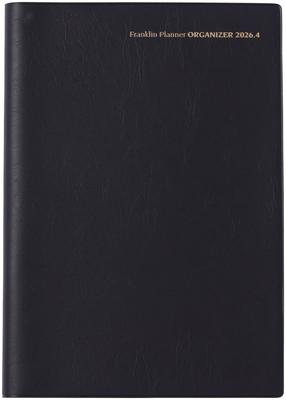 Franklin Planner Organizer, One Page Per Day, Starting April 2026, A5, PVC, Black, 86774
