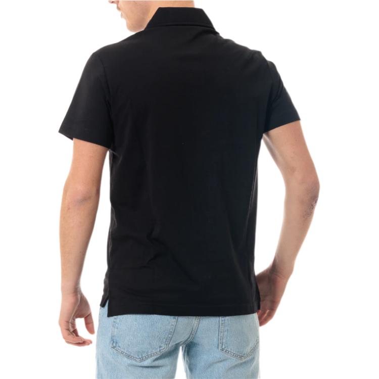 Emporio Armani Logo Solid Color Short Sleeve Polo Shirt Men tops Black EM000571-AF12331-UC001