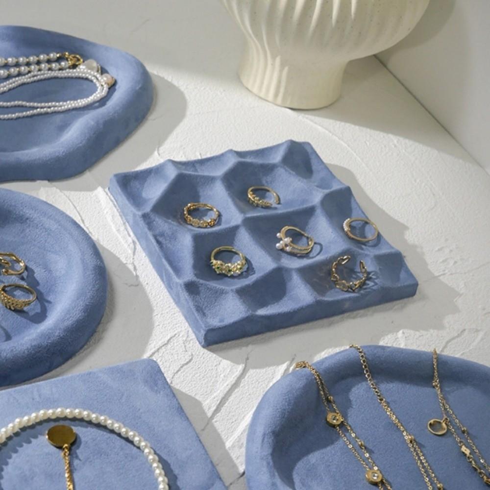 Cloth Ring Earrings Display Plate Light Luxury Jewelry Shop Counter Accessory Women