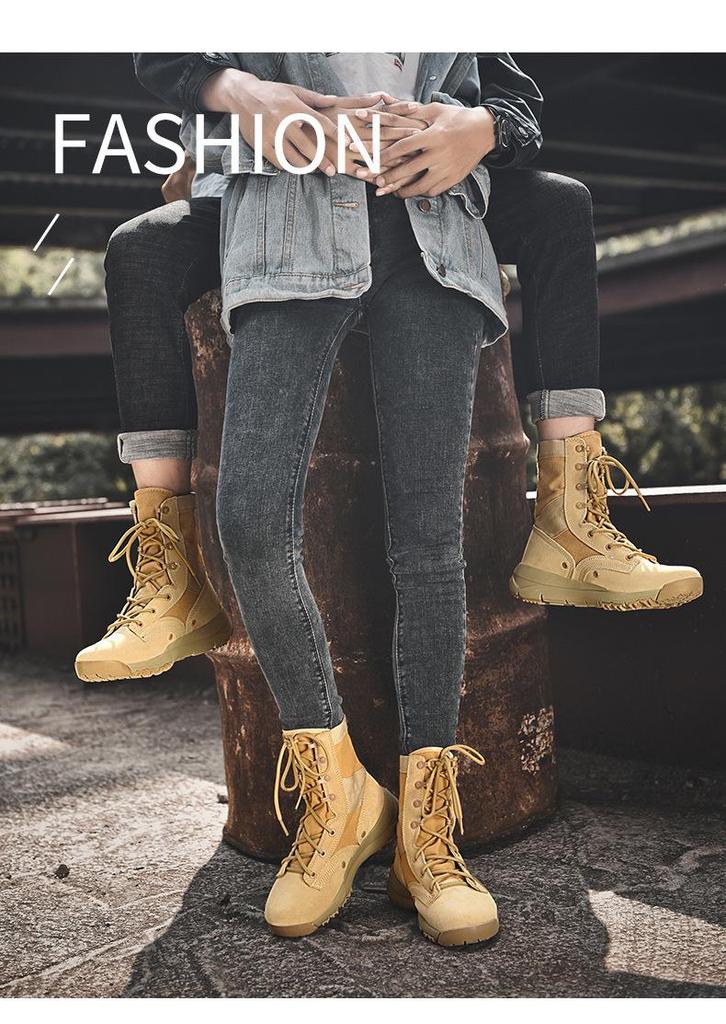 2024 Autumn Plus Size Outdoor High-Top Hiking Boots - Genuine Leather for Men & Women