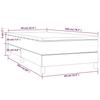 3144144 vidaXL Divan Bed with Mattress Dark Grey 90x200 Cm Fabric