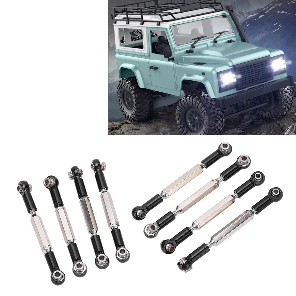 8Pcs Metal   Steering Linkage Aluminum Alloy Servo Link Pull Rod for WPL C14 C24 B14 MN D90 D91