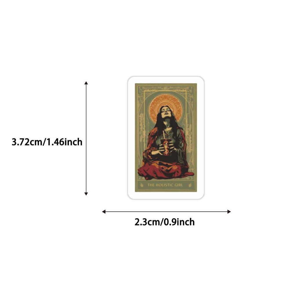Retro Tarot Card Waterproof PVC Stickers for Journals and Decoration, 100 Sheets
