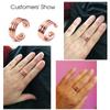 Vinterly Magnetischer Ring aus reinem Kupfer für Damen Herren Trendiger Gesundheits-Energie-Finger Offener Armreif Verstellbarer Schmuck Hoher Magnet Verstellbar
