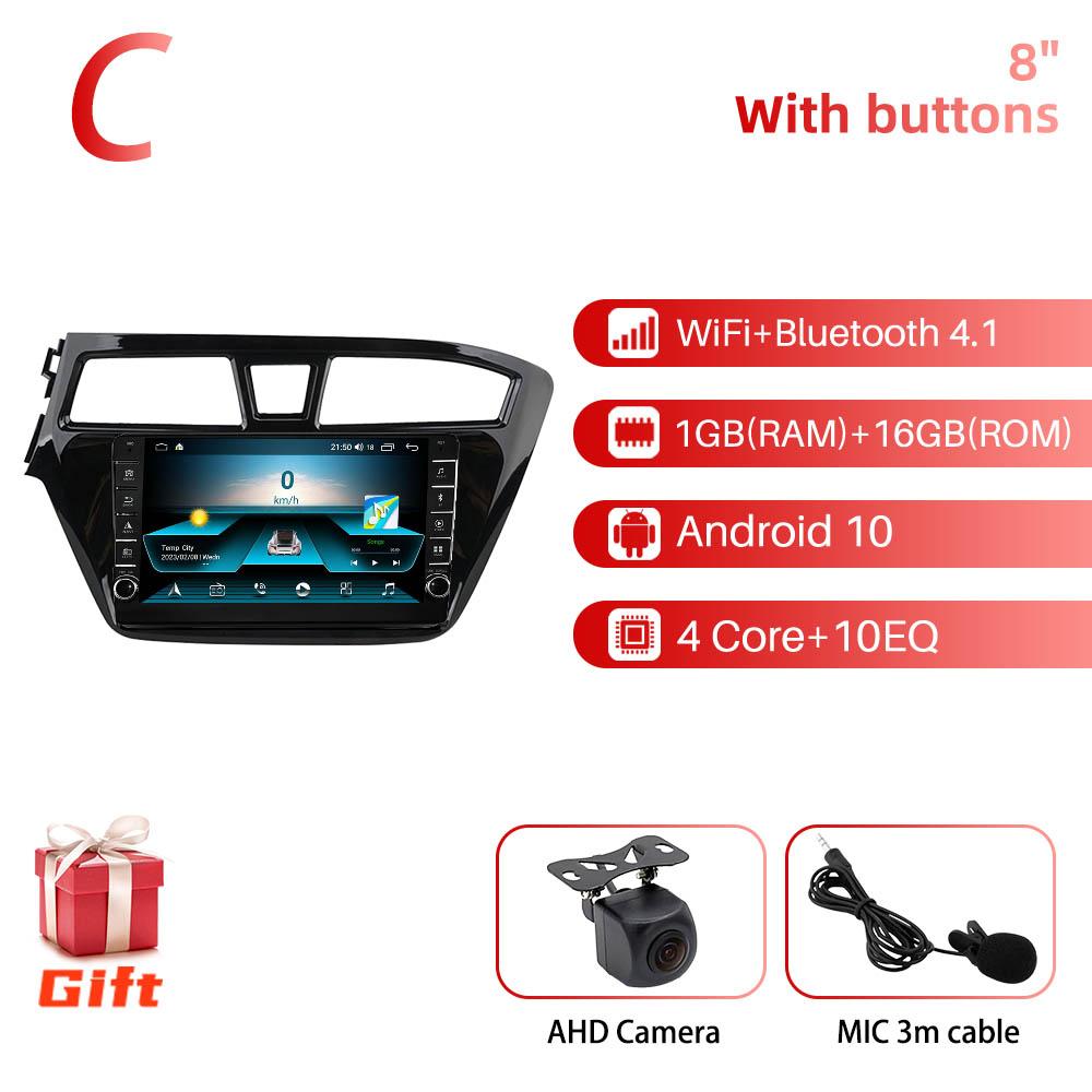 2 Din Android Car Radio Stereo for Hyundai I20 2014 - 2017 Left Hand Multimedia Player WIFI Navigation Autoradio GPS Head Unit
