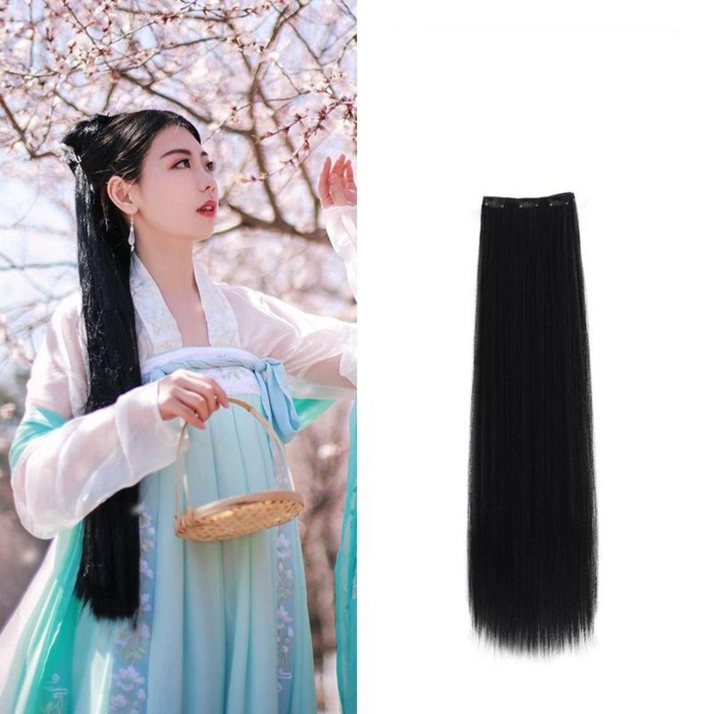 Traditional Long Straight Hair Piece Ancient Hanfu Wig Pads False Hanfu Wig Piece Women