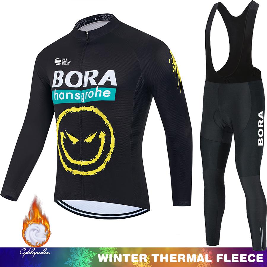 Men's2026 Winter Warm Cycling Clothing Set  Hermal Fleece Jersey UCI BORA Jumper Clothing Mountain Bikes Retro Mens Clothes Ciclismo Hombre Suit