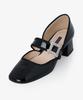 Saera Crystal Buckle Patent Mary Jane Pumps K56P021