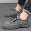 Men’s Outdoor Hiking Shoes Grey Driving Shoes Khaki Casual Slip on Summer Black Mesh Shoes Plus Size 45 46