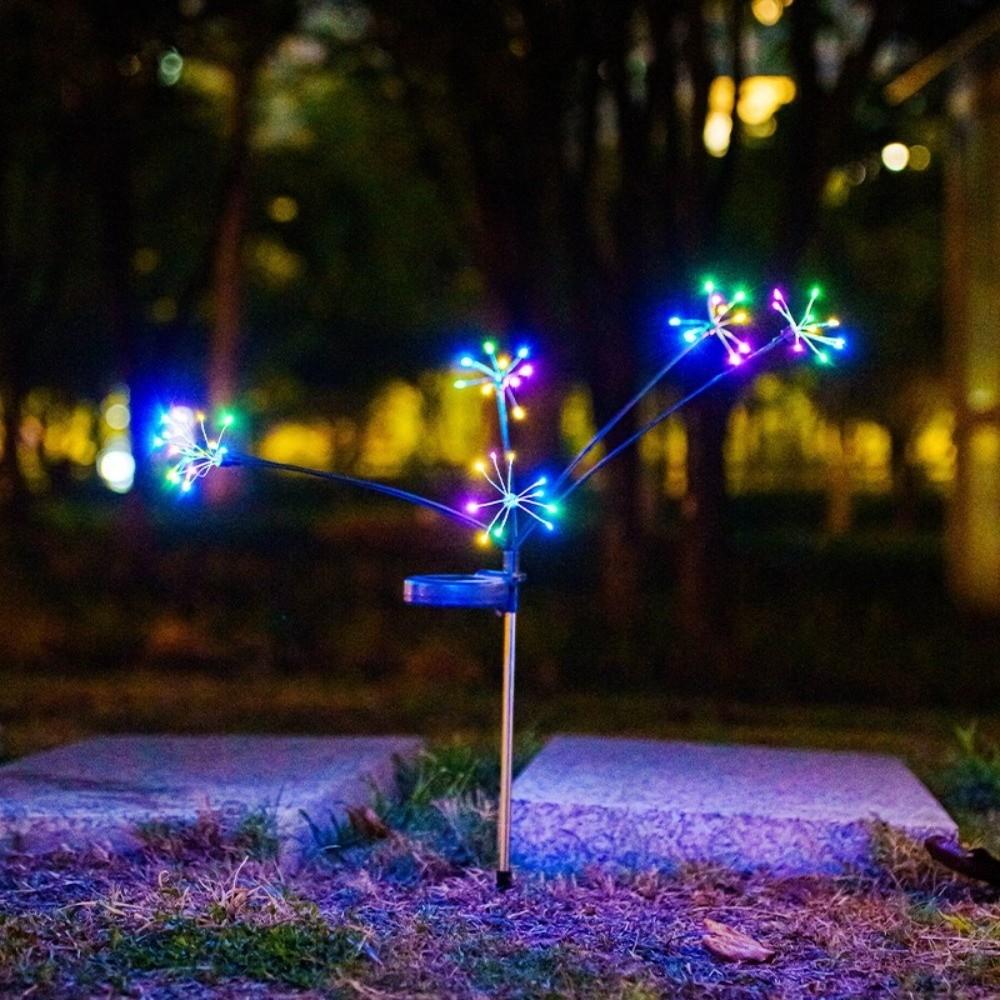 2 Modes Switching LED Floral Firework 6/810 Heads Landscape Lighting Solar Lawn Lamp  Party