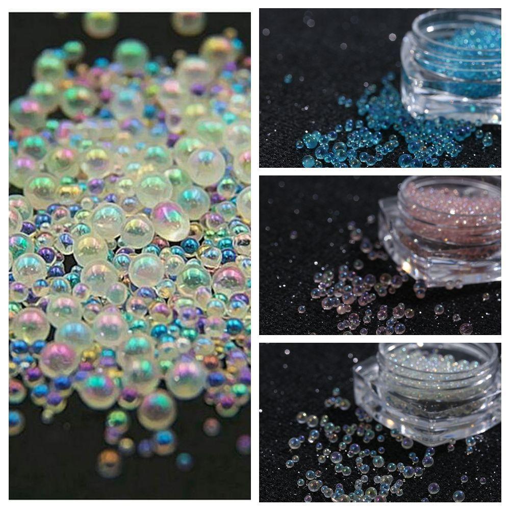 

2 Boxes/set Hot Filler Nail Art Bubble Beads Tiny Decorations Jewelry Making Mini