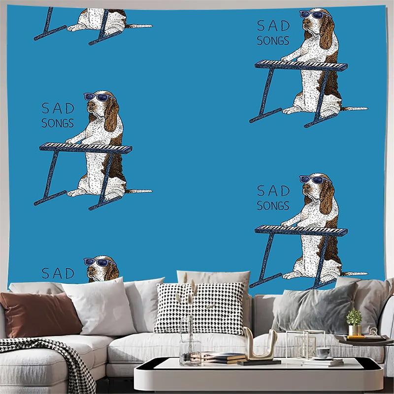 

Dog Tapestry Wall HangingCute Puppy DecorAnimal Lover GiftRoom AestheticBoho Home DecorDorm Room EssentialsWall ArtPet LoverGift 74x94cm(29x37in)