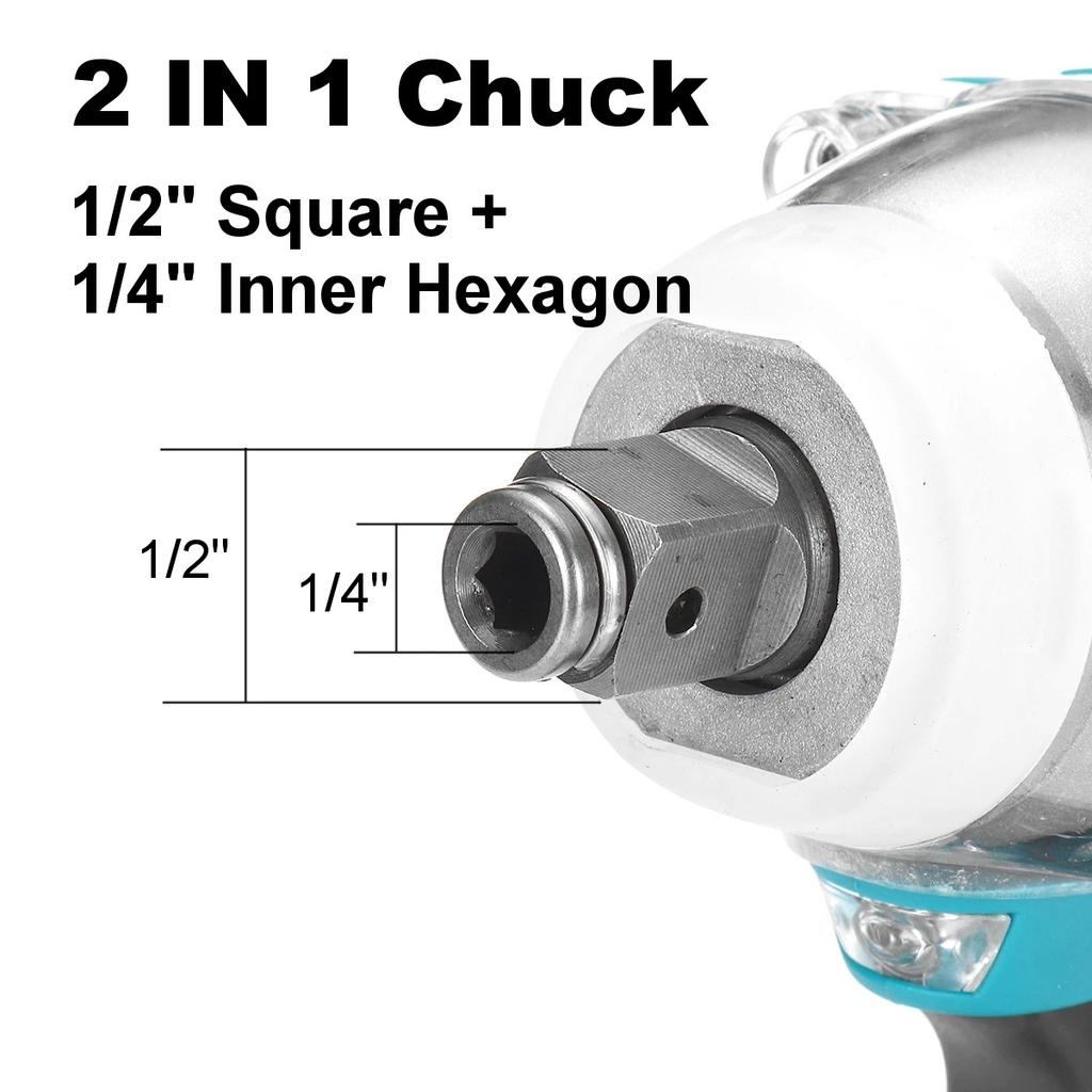 18V Cordless Electric Screwdriver Speed Brushless Impact Wrench Rechargable Drill Driver LED Light For Makita Battery Pin