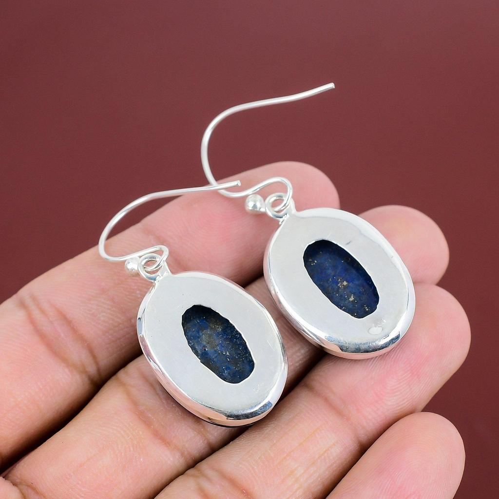 Lapis Lazuli Earrings Gemstone Earring Decent Jewelry 925 Sterling Silver Earring Handmade Earring Natural Lapis Lazuli Jewelry Gift For Her