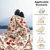 1pc Paris Love Outdoor Flannel Blanket Soft Warm All-Season Throw for Sofa Bed Car Camping Office, Cozy Gift Idea1213S