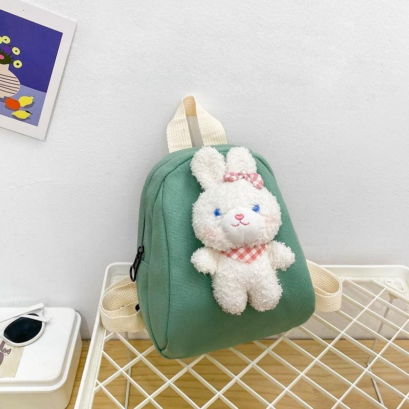 Adorable Korean Style Cartoon Bunny Children's Backpack Cute Lightweight Canvas Bag