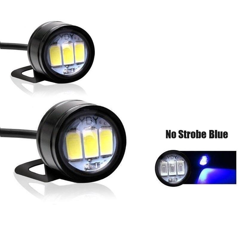 1 Pair DC12V Motor Strobe Led Eagle Eye Flashing Light Headlight With Brackets Daytime Running Lamps For Motorcycle Spotlight
