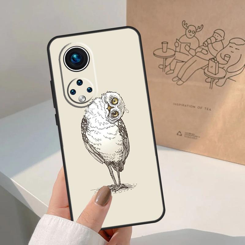 Süße Eule Cartoon Für Honor Magic 7 Lite 5 6 8 Pro Hülle Für Honor 400 200 90 70 50 X8c X8b X9a X9b X9c X9d Win
