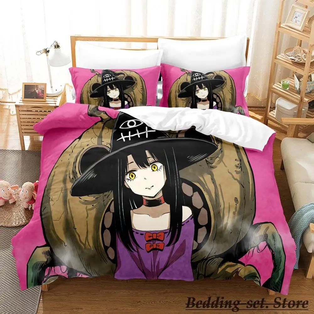 Mieruko chan Bedding Set Single Twin Full Queen King Size Bed Set Adult Kid Bedroom Duvetcover Sets Anime parure de lit Bed