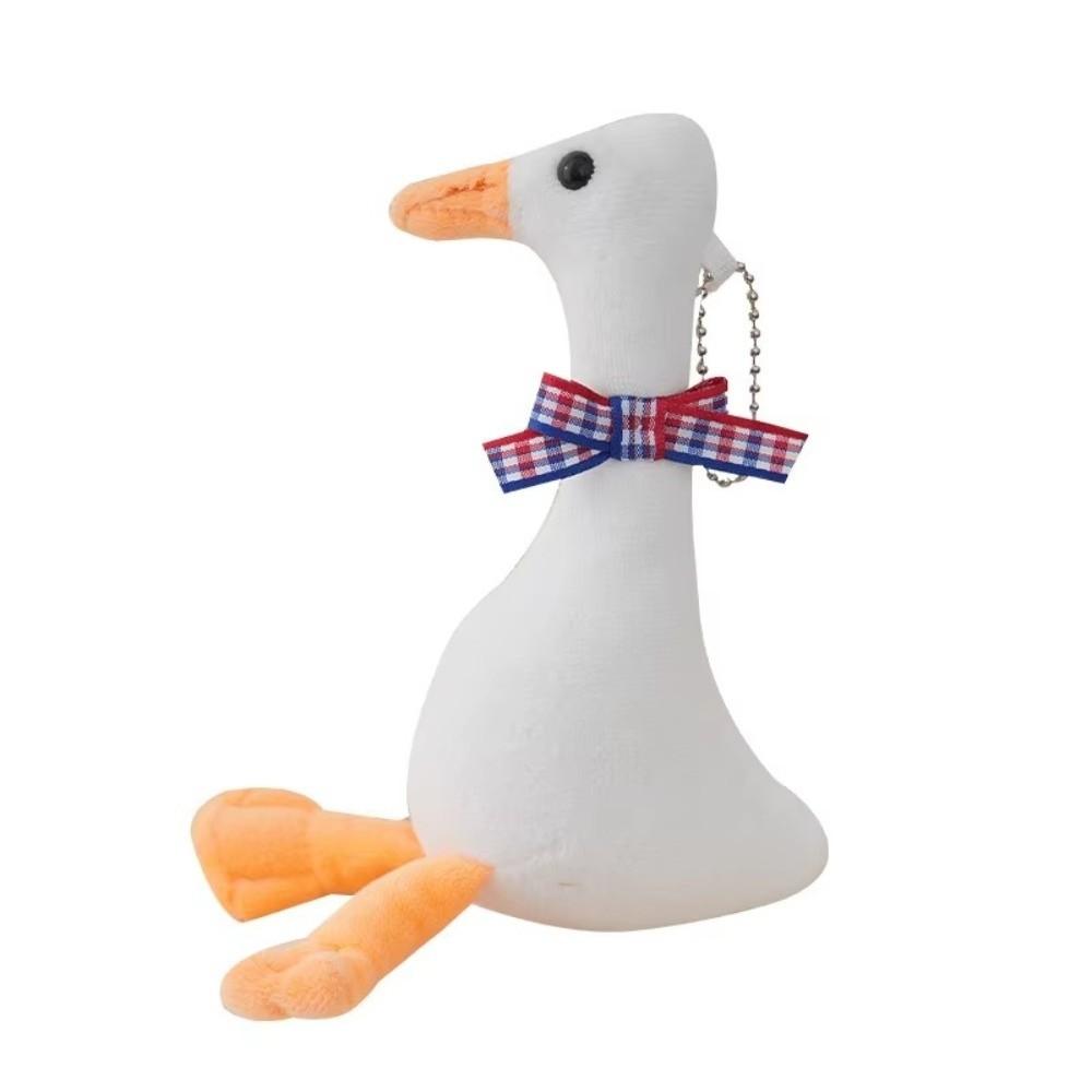 Creative 20cm Fluffy Goose Pendant White Backpack Decoration Goose Keychain Key Chain