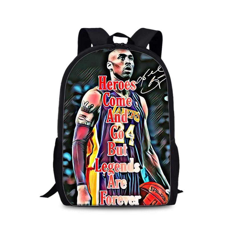 Sac à dos d'université Kobe Bryant en matériau nylon pour un usage quotidien et les activités sportives