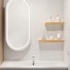Wall Mounted Wood Shelf Organizer Shower Storage Rack Solid Wood Corner Shelves Wall Mounted Toilet Shampoo Holder Kitchen Shelf