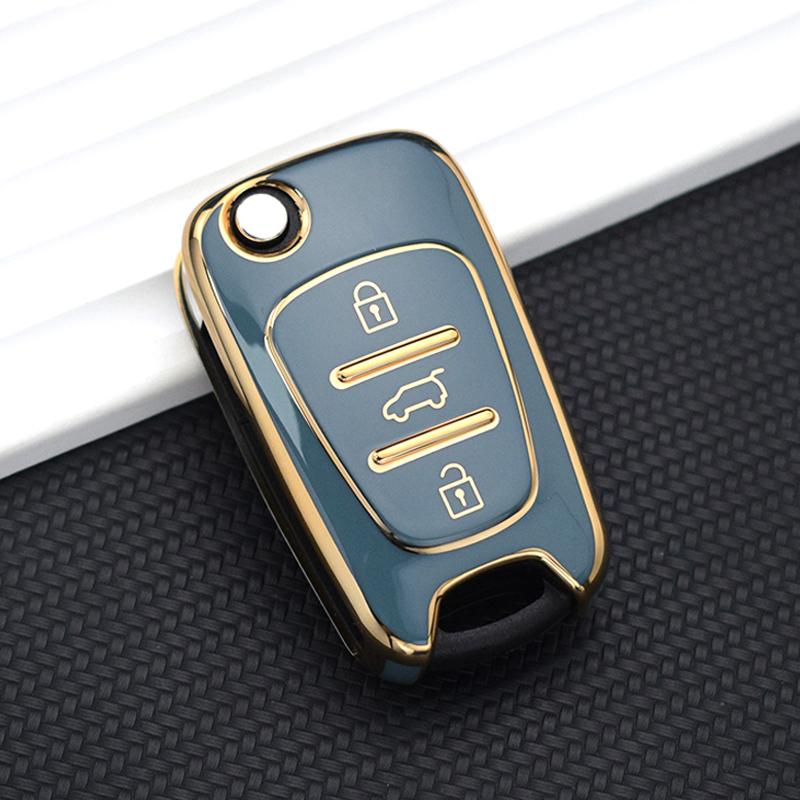Auto Shell Fob Protector For Hyundai I30 Ix35 Elantra Accent For Kia Ceed Picanto Sportage Tpu Car Key Case Bag Cover Holder
