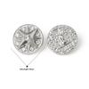Luxury Hollow Out Pearl Rhinestone Metal Buttons 2Pcs for DIY Sewing Suit Dress Bag Decor Accessory