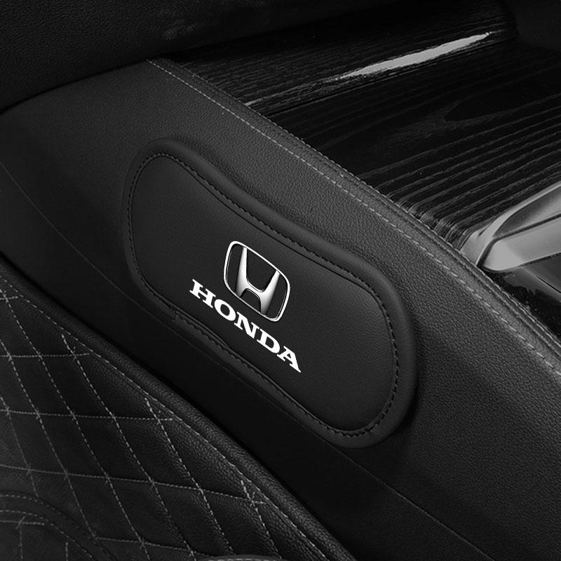 1Pcs Leather Car Pillow Car Knee Pad Elastic Memory Foam Leg Pad For Honda Fit Mugen Insight Type S R VTEC Modulo Vezel RR SiPilot Fit XRV CRV HRV Dio